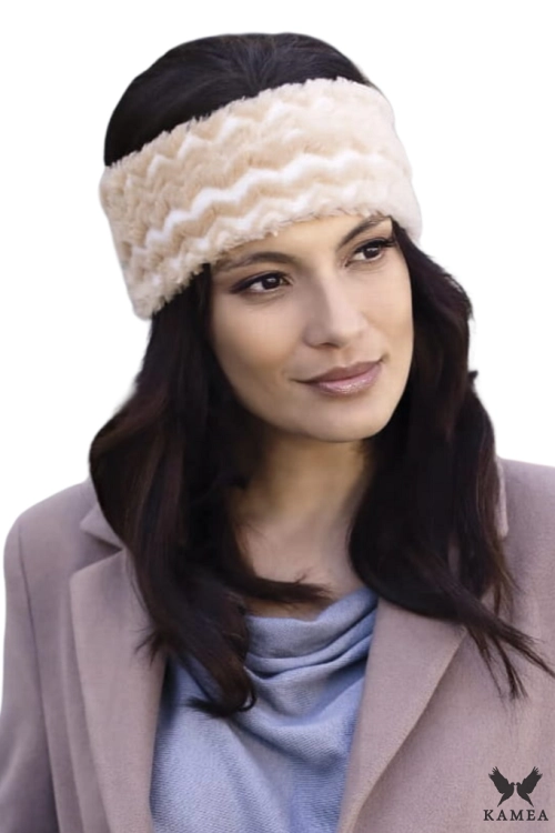 Vermont-Opaska damska Kamea zimowa, z bawełnianą podszewką, z wełną, rozmiar uniwersalny 54–60 cm, kolor camel