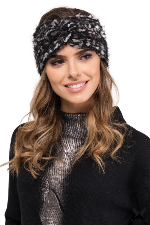 Carini-Opaska damska Kamea zimowa, z wełną, z polarową podszewką, rozmiar uniwersalny 54–60 cm, kolor grafitowy