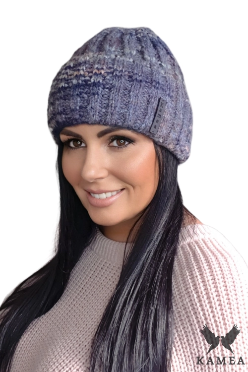Hera czapka damska Kamea zimowa, z wełną, rozmiar uniwersalny 54–60 cm, kolor jeansowy