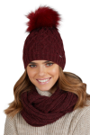 FLORENCJA czapka damska zimowa z pomponem kolor bordowy.png