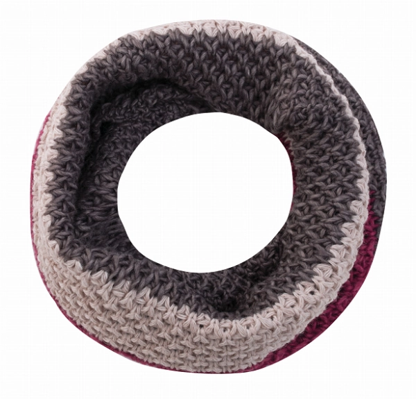Fabia-Komin damski Kamea zimowy, z alpaką, moherem i wełną, tuba 48 × 34 cm, kolor brązowy