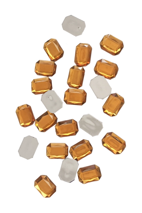 Kryształki dżety ośmiokąty pomarańczowe, 1,3 cm, 100 szt.