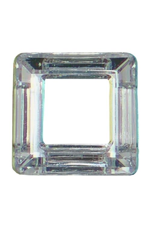 Kwadrat broszka przypinka na wąsy multi srebrny, 3 cm, 10 szt.