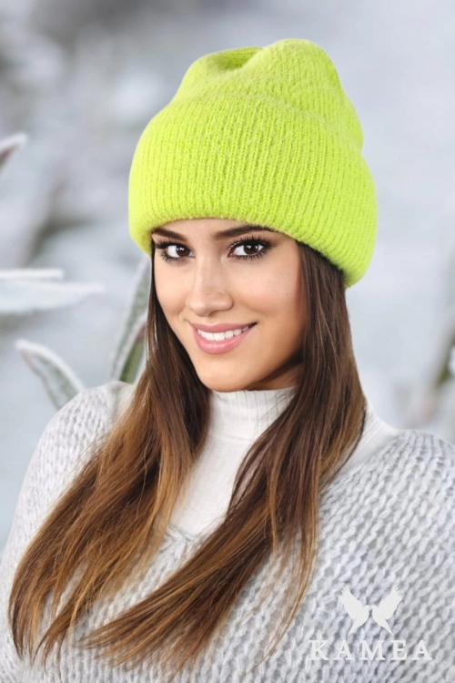 Benita czapka damska Kamea zimowa, z wiskozą i modalem, rozmiar uniwersalny 54–60 cm, kolor zielony