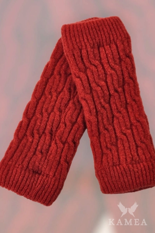 Gizma-Legs getry damskie Kamea zimowe, z wełną, 33 × 12 cm, kolor koralowy