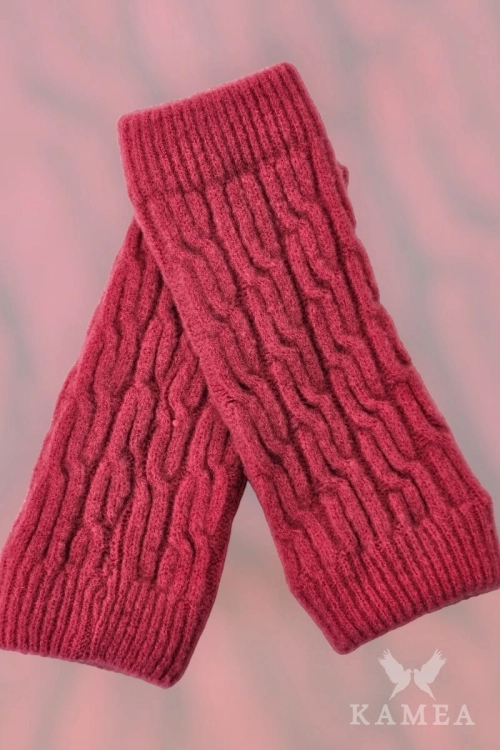 Gizma-Legs getry damskie Kamea zimowe, z wełną, 33 × 12 cm, kolor fuksja