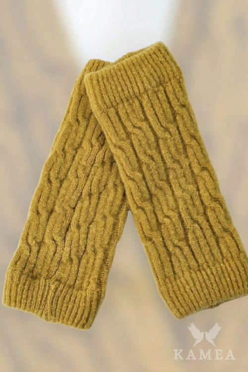 Gizma-Legs getry damskie Kamea zimowe, z wełną, 33 × 12 cm, kolor oliwkowy