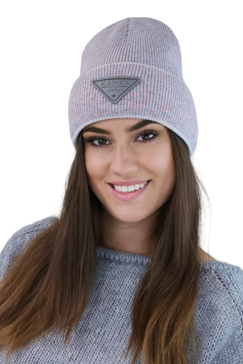 Naomi czapka unisex Kamea zimowa, z wełną, rozmiar uniwersalny 54–60 cm, kolor ekru