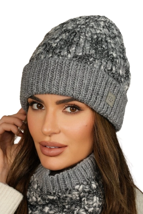 Morela czapka damska Kamea zimowa, z alpaką i wełną, rozmiar uniwersalny 54–60 cm, kolor szary