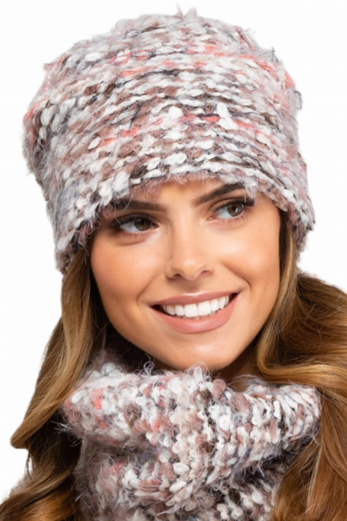 Carini czapka damska Kamea zimowa, z polarową podszewką,  rozmiar uniwersalny 54–60 cm, kolor beżowy