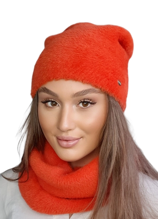 Iryda czapka damska Kamea zimowa, 100% poliamidu, rozmiar uniwersalny 54–60 cm, kolor rudy