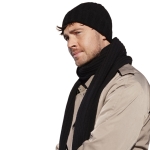 Trevor-08 Czapka męska — szeroki prążek, brak podszewki, zbliżenie faktury