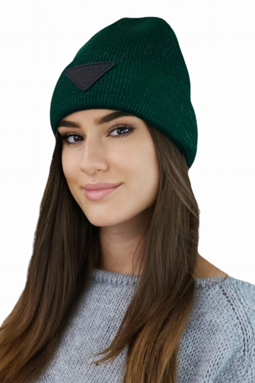 Naomi czapka unisex Kamea zimowa, z wełną, rozmiar uniwersalny 54–60 cm, kolor zielony