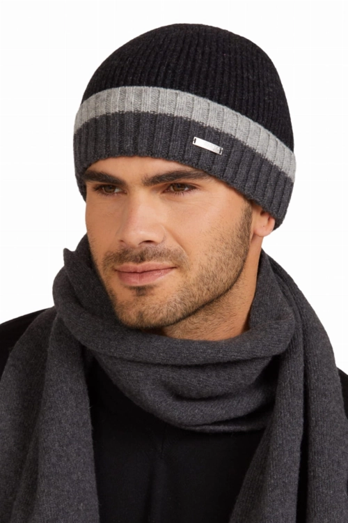 Zorro czapka męska Kamea zimowa, 80% wełny, rozmiar uniwersalny 54–62 cm, kolor czarny