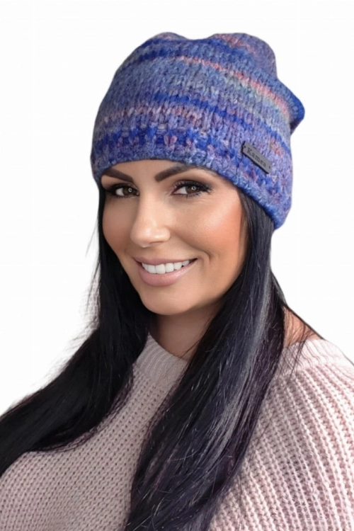 Kali czapka damska Kamea zimowa, z polarową podszewką, z wełną, rozmiar uniwersalny 54–60 cm, kolor niebieski