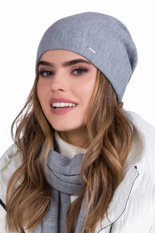 Gloria czapka damska Kamea zimowa, z wełną, rozmiar uniwersalny 54–60 cm, kolor szary