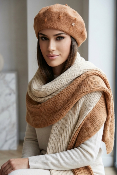 Linda beret damski Kamea zimowy46.jpg