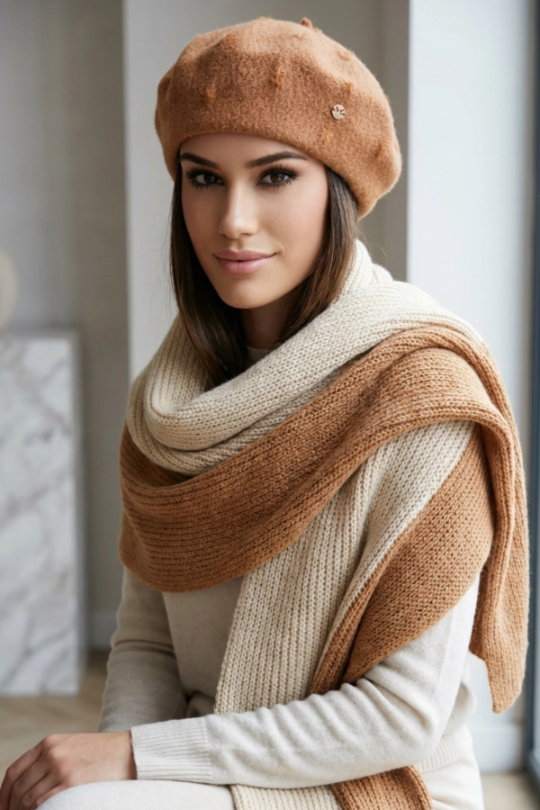 Linda beret damski Kamea zimowy46.jpg