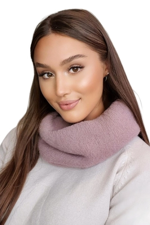 Komin-05 damski Kamea zimowy, 100% poliamidu, tuba 28 × 40 cm, kolor orchideowy