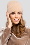 MODESTO czapka damska ciemno beżowa