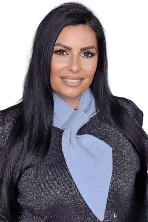 Szalik-11 damski Kamea zimowy, 97% kaszmiru, 74 × 13 cm, kolor błękitny