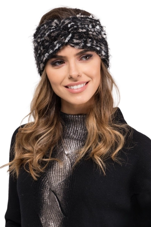 Carini-Opaska damska Kamea zimowa, z wełną, z polarową podszewką, rozmiar uniwersalny 54–60 cm, kolor grafitowy