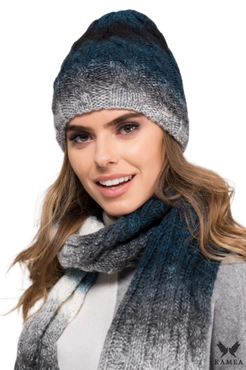 New Jersey czapka damska Kamea zimowa, z alpaką i wełną, rozmiar uniwersalny 54–60 cm, kolor turkusowy