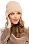 MODESTO czapka damska ciemno beżowa-kamea.png